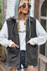 Sleeveless Denim Top with A Detachable Hood - BELLATRENDZ