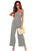 Smocked Spaghetti Strap Wide Leg Jumpsuit - BELLATRENDZ