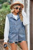 Sleeveless Denim Top with A Detachable Hood - BELLATRENDZ