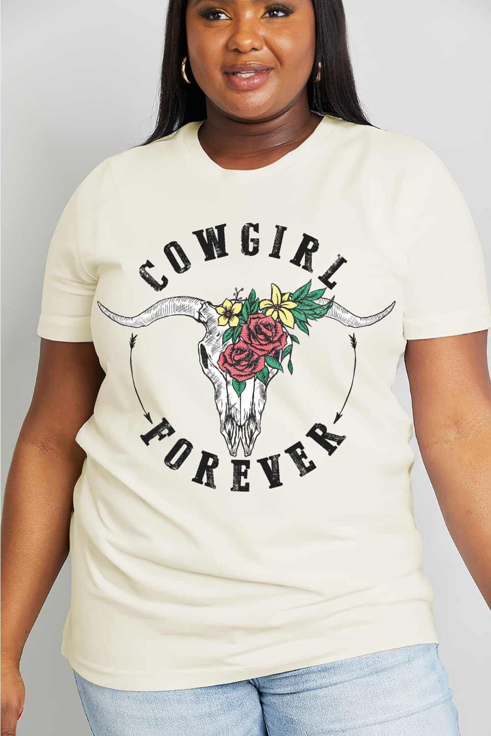 Simply Love Full Size COWGIRL FOREVER Graphic Cotton Tee
