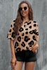 Animal Print Dropped Shoulder Round Neck T-Shirt - BELLATRENDZ