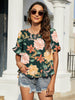 Floral Ruffled Flounce Sleeve Blouse - BELLATRENDZ