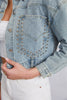 Studded Dropped Shoulder Denim Jacket