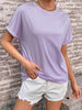 Round Neck Cuffed Sleeve T-Shirt - BELLATRENDZ