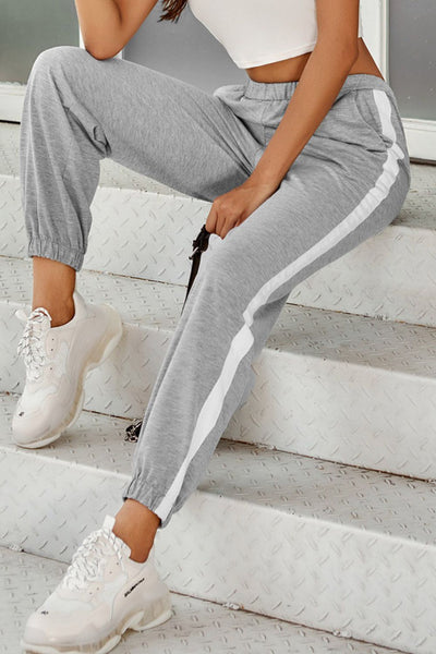 Side Stripe Joggers with Pockets
