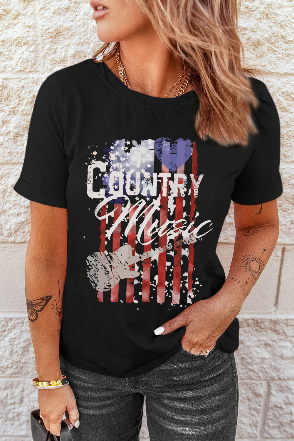 COUNTRY MUSIC Graphic Tee Shirt