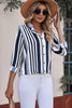 Striped Button-Down Long Sleeve Shirt - BELLATRENDZ