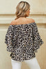 Printed Off-Shoulder Flounce Sleeve Top - BELLATRENDZ