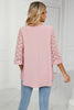 V-Neck Three-Quarter Sleeve Top