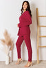 Basic Bae Full Size Notched Long Sleeve Top and Pants Set