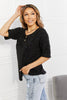 BOMBOM At The Fair Animal Textured Top in Black - BELLATRENDZ