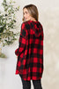 Heimish Full Size Plaid Button Front Hooded Shirt