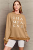 Simply Love Full Size CHAMPAGNE Graphic Long Sleeve Sweatshirt