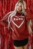 Heart Letter Graphic Round Neck Sweatshirt