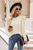 Round Neck Puff Sleeve Blouse