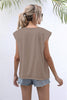 Round Neck Cap Sleeve Tee - BELLATRENDZ