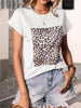 Leopard Graphic Round Neck Tee - BELLATRENDZ