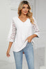 V-Neck Three-Quarter Sleeve Top