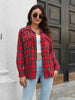 Plaid Collared Neck Buttoned Shirt with Pockets