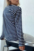 Round Neck Striped Dropped Shoulder T-Shirt