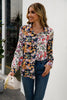 Floral Print Collared Neck Long Sleeve Shirt