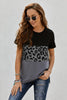 Leopard Print Color Block Short Sleeve T-Shirt - BELLATRENDZ