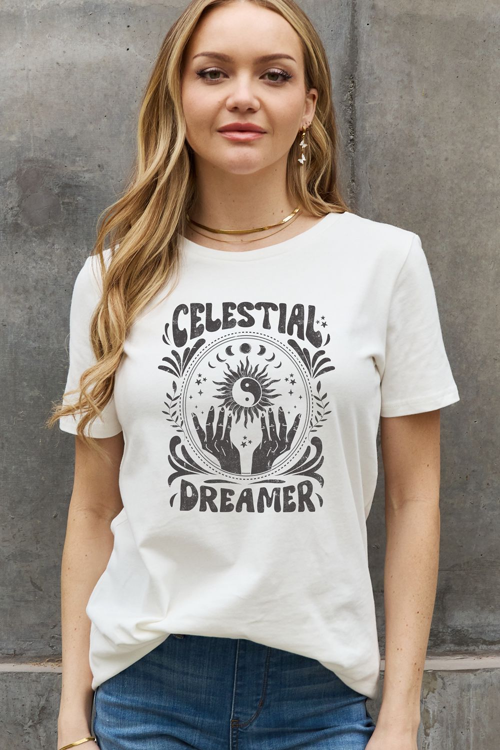 Simply Love Full Size CELESTIAL DREAMER Graphic Cotton Tee