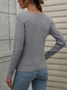 V-Neck Ribbed Knit Top - BELLATRENDZ