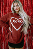 Heart Letter Graphic Round Neck Sweatshirt