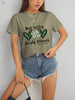 Lucky Clover Round Neck Short Sleeve T-Shirt