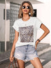 Leopard Graphic Round Neck Tee - BELLATRENDZ