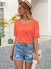 Round Neck Short Sleeve Top - BELLATRENDZ