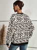 Leopard Round Neck Dropped Shoulder Sweatshirt - BELLATRENDZ