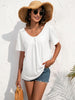 Lace Trim Short Sleeve Top - BELLATRENDZ