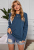 Round Neck Raglan Sleeve Exposed Seam Sweatshirt - BELLATRENDZ