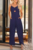 Smocked Spaghetti Strap Wide Leg Jumpsuit - BELLATRENDZ