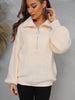 Half Zip Dropped Shoulder Sweater