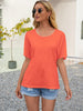 Round Neck Short Sleeve Top - BELLATRENDZ