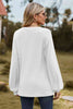 Notched Neck Raglan Sleeve Blouse