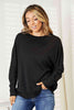 Double Take Seam Detail Round Neck Long Sleeve Top