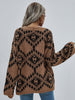 Geometric Print Chunky Knit Sweater - BELLATRENDZ