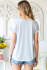 Buttoned V-Neck Tee