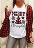 MERRY & BRIGHT Round Neck Short Sleeve T-Shirt