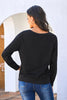 Round Neck Raglan Sleeve Exposed Seam Sweatshirt - BELLATRENDZ