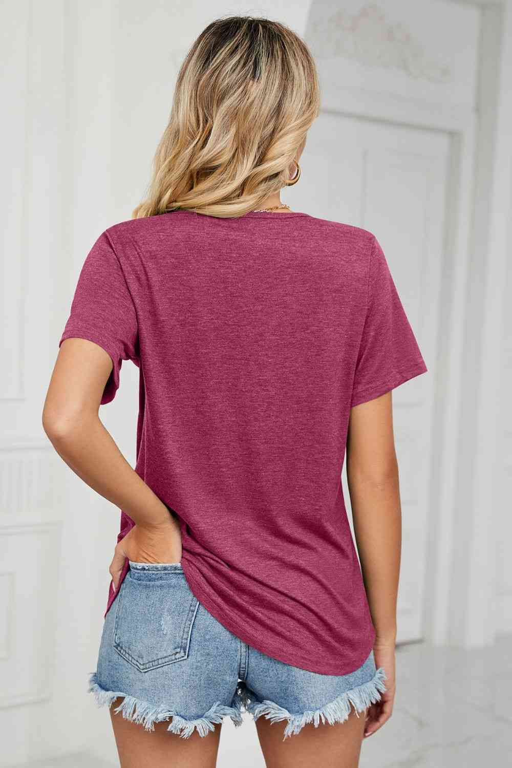 Short Sleeve V-Neck T-Shirt