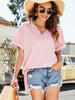 High-Low Side Slit V-Neck Tee - BELLATRENDZ