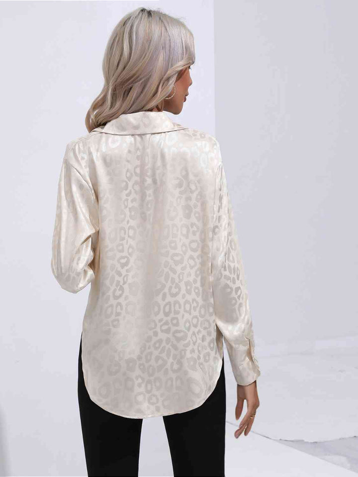 Printed Collared Neck Buttoned Shirt