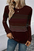 Striped Round Neck Long Sleeve T-Shirt