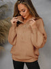 Half Zip Dropped Shoulder Sweater