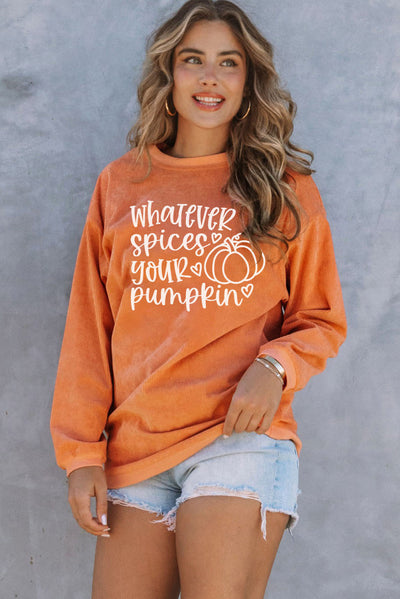 WHATEVER SPICES YOUR PUMPKIN Graphic Sweatshirt